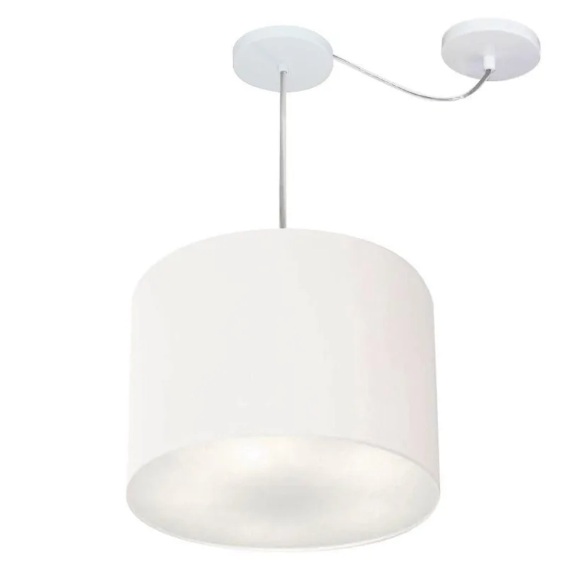 Pendente Cilíndrico Com Desvio Branco Mj-4237