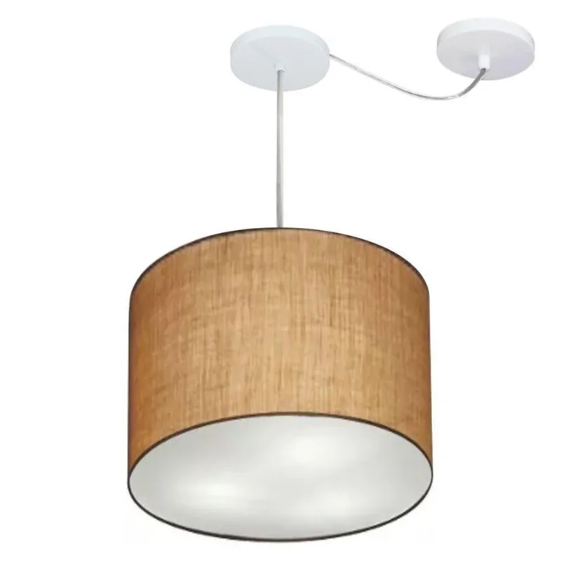 Pendente Cilíndrico Com Desvio Palha Mj-4237