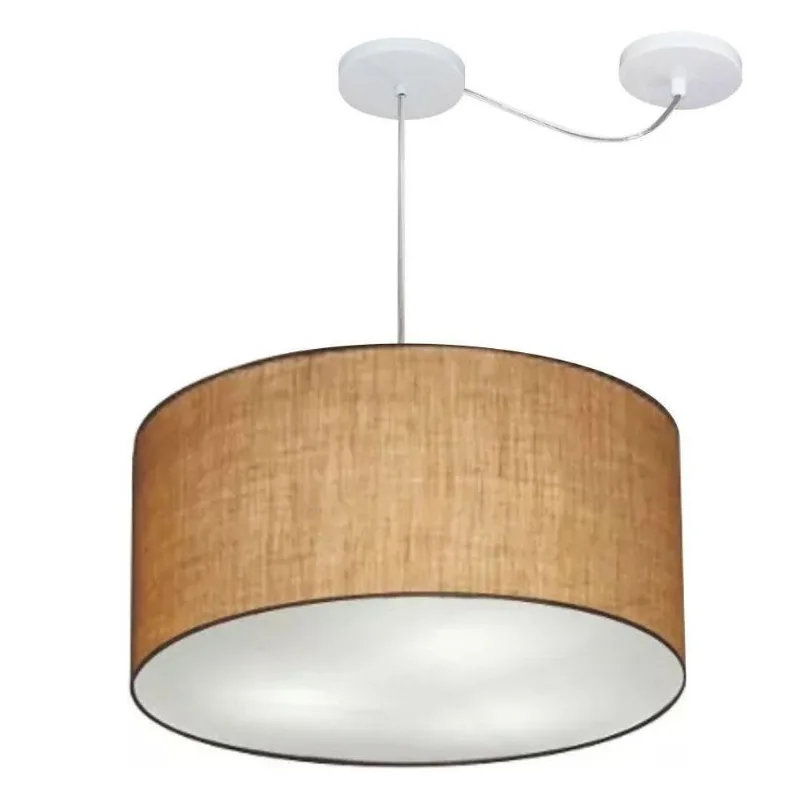 Pendente Cilíndrico Com Desvio Palha Mj-4238