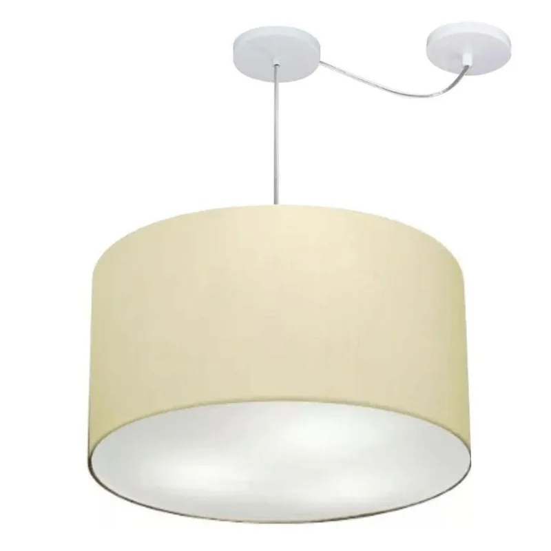Pendente Cilíndrico Com Desvio Bege Mj-4239