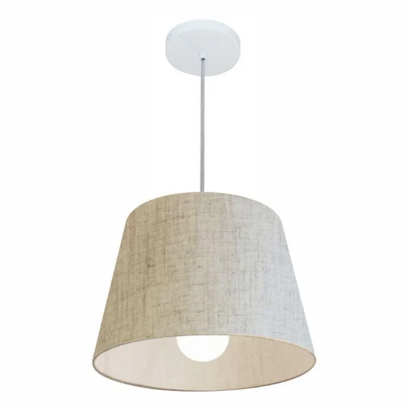 Pendente Cone Rustico Bege Mj-4240