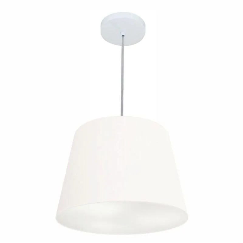 Pendente Cone Branco Mj-4246 Para Mesa De Jantar E Estar