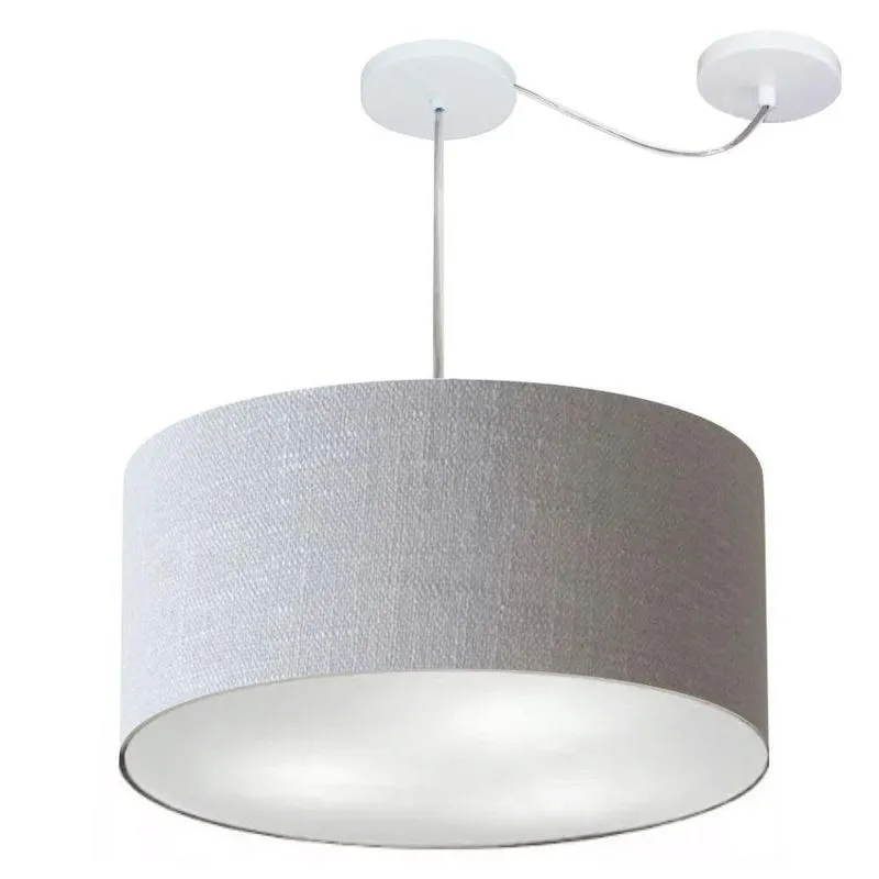 Pendente Cilíndrico Com Desvio Rustico Cinza Mj-4252