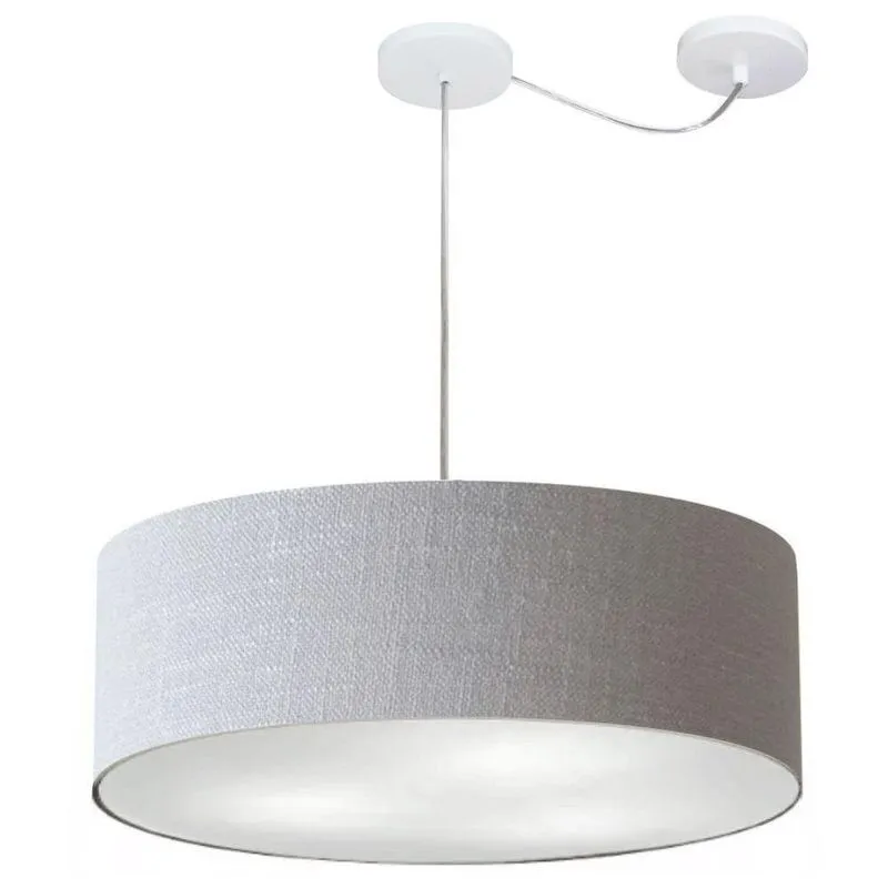 Pendente Cilíndrico Com Desvio Rustico Cinza Mj-4259