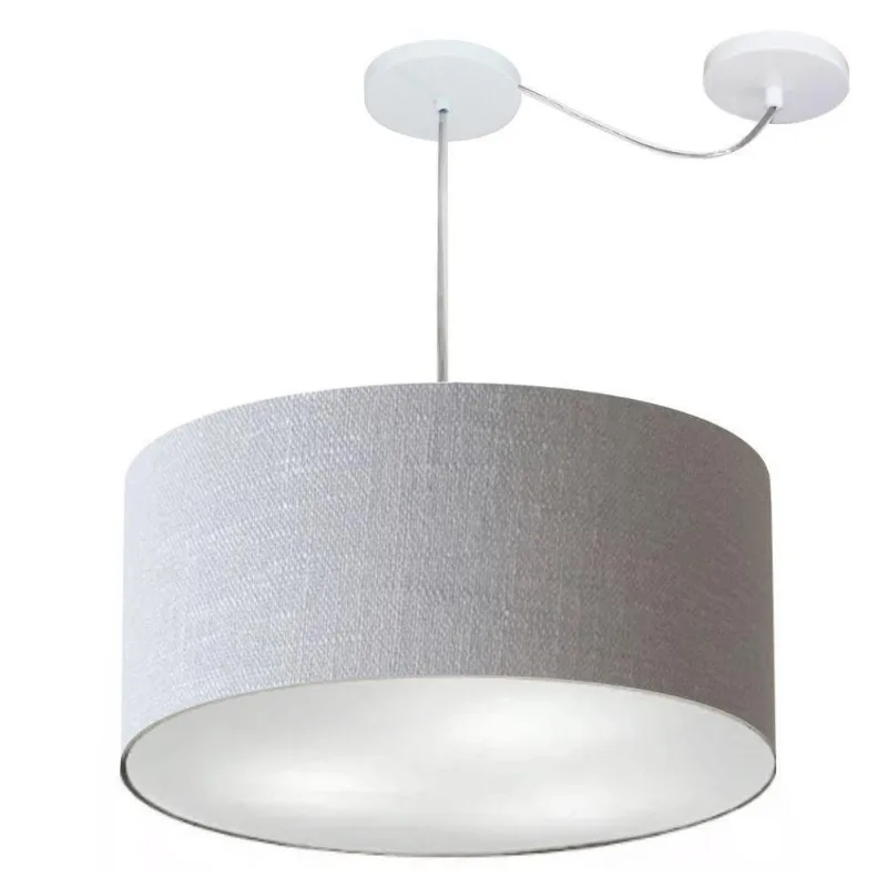 Pendente Cilíndrico Com Desvio Rustico Cinza Mj-4263