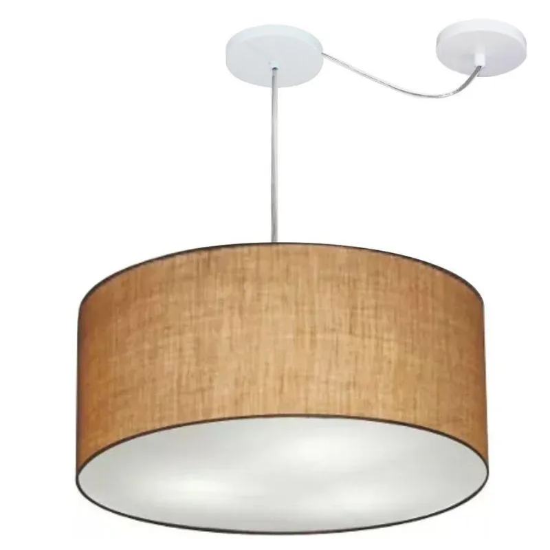 Pendente Cilíndrico Com Desvio Palha Mj-4263