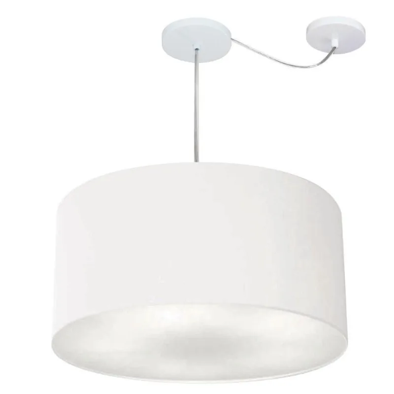 Pendente Cilíndrico Com Desvio Branco Mj-4264