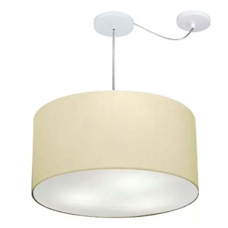 Pendente Cilíndrico Com Desvio Bege Mj-4264