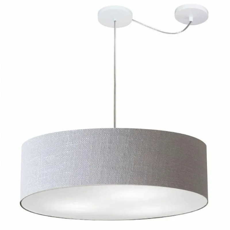 Pendente Cilíndrico Com Desvio Rustico Cinza Mj-4265