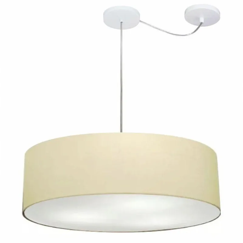 Pendente Cilíndrico Com Desvio Bege Mj-4265
