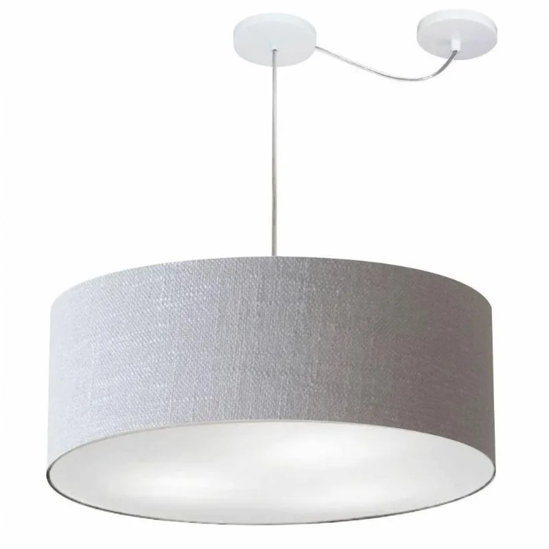 Pendente Cilíndrico Com Desvio Rustico Cinza Mj-4266