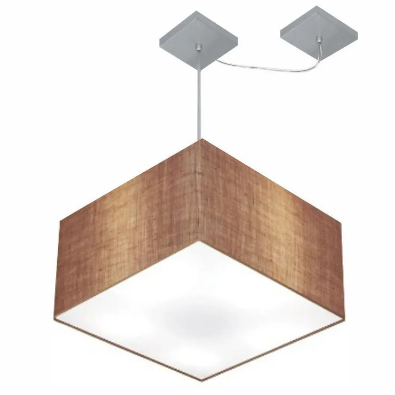 Pendente Quadrado Com Desvio Palha Mj-4270 - Vivare Brasil Iluminação