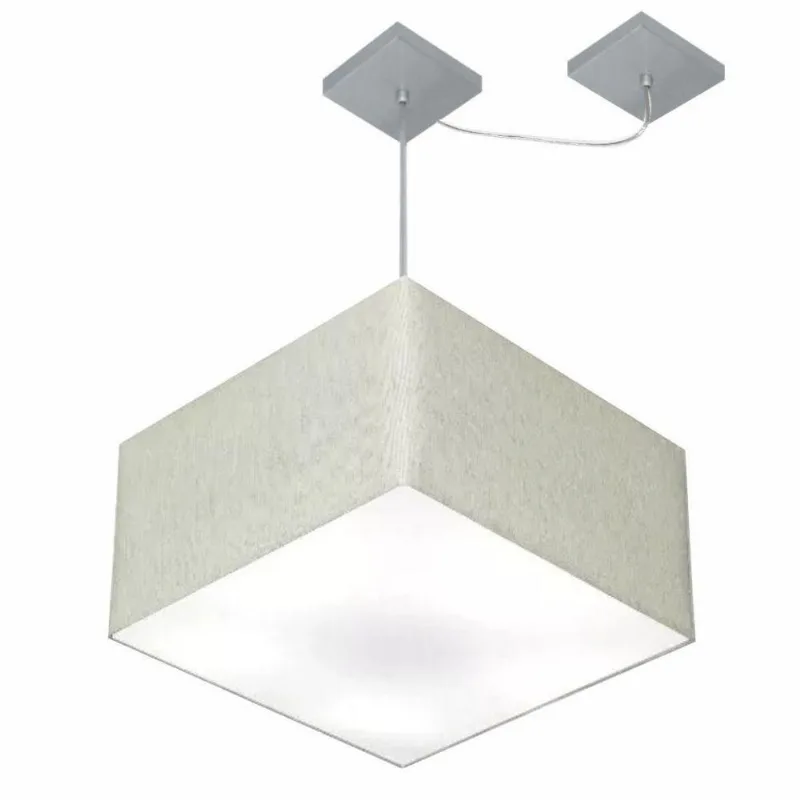 Pendente Quadrado Com Desvio Rustico Cinza Mj-4271 - Vivare Brasil Iluminação