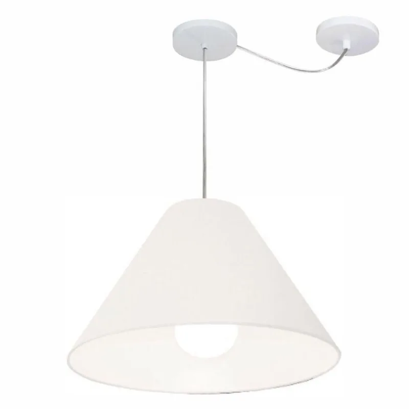 Pendente Cone Com Desvio Branco Mj-4272