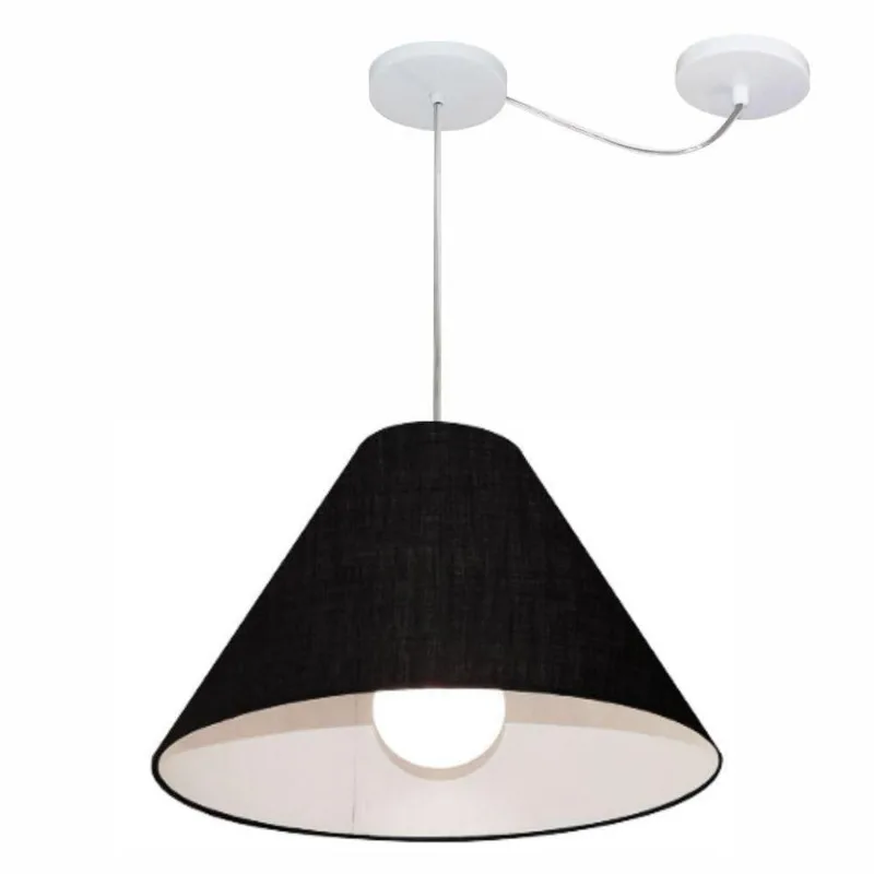 Pendente Cone Com Desvio Preto Mj-4272