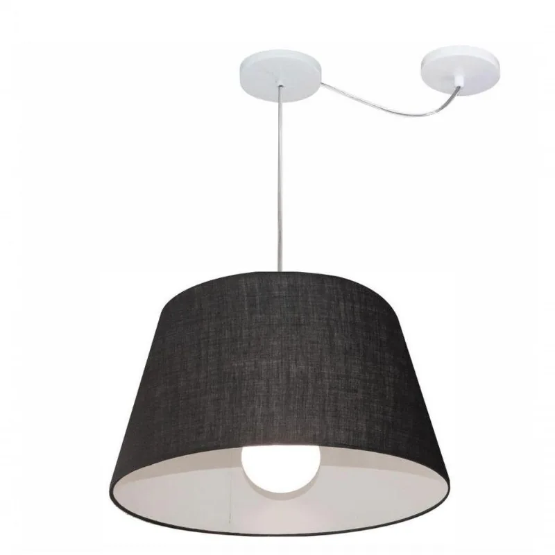 Pendente Cone Com Desvio Preto Mj-4273