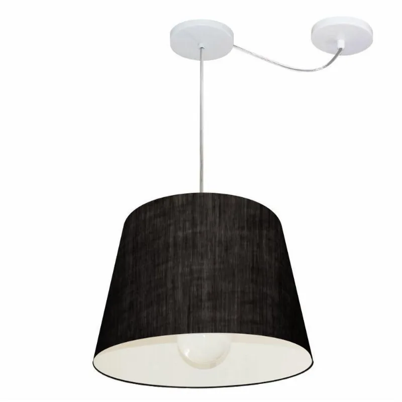Pendente Cone Com Desvio Preto Mj-4274