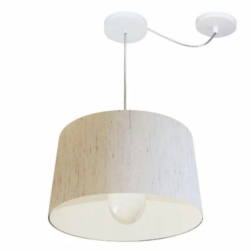 Pendente Cone Com Desvio Linho Bege Mj-4275
