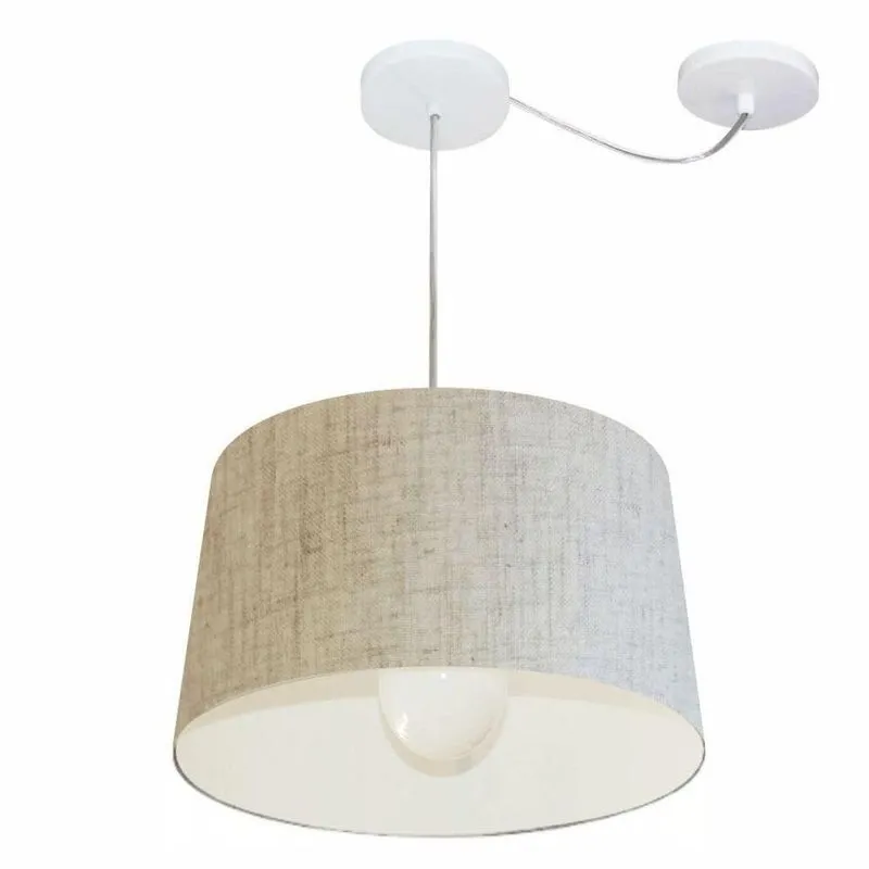 Pendente Cone Com Desvio Rustico Bege Mj-4275