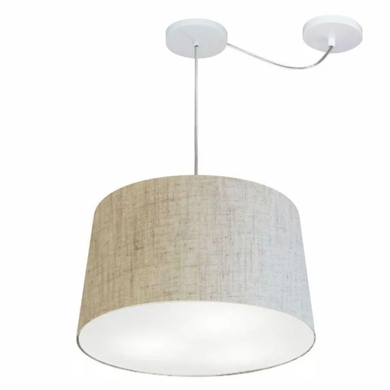 Pendente Cone Com Desvio Rustico Bege Mj-4277