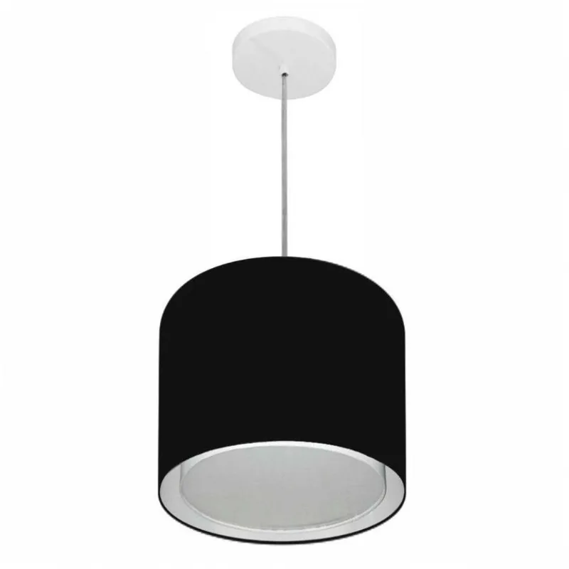 Pendente Cilíndrico Preto Mj-4284