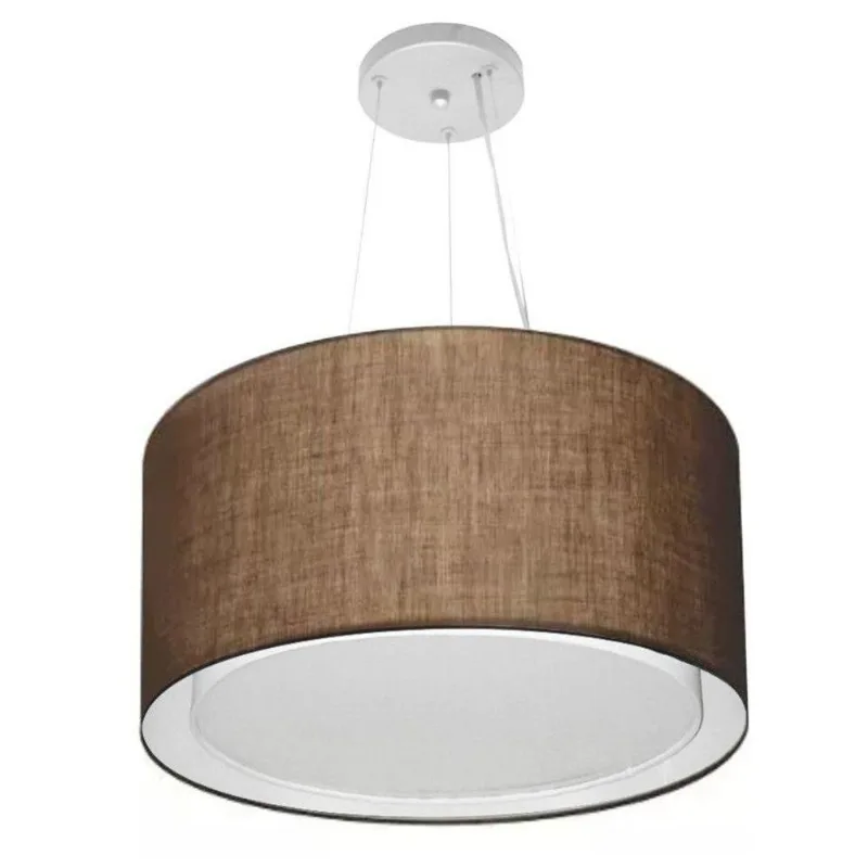 Pendente Cilíndrico Café Mj-4299 Para Mesa De Jantar E Estar - Vivare Brasil Iluminação