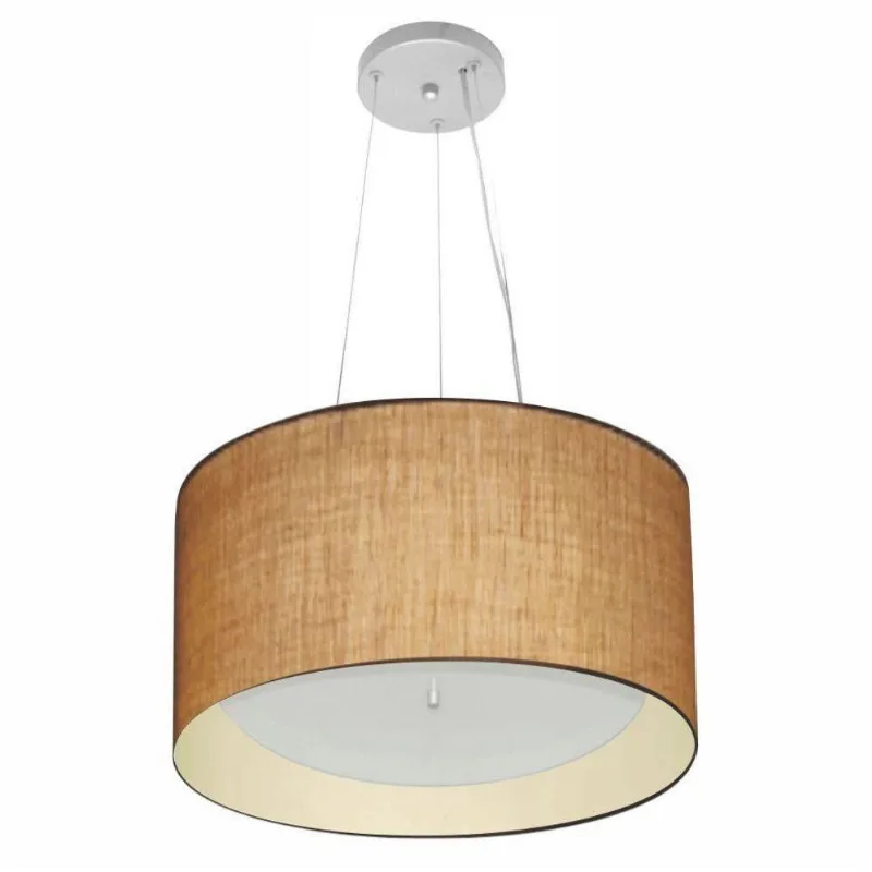Pendente Cilíndrico Palha E Bege Mj-4319