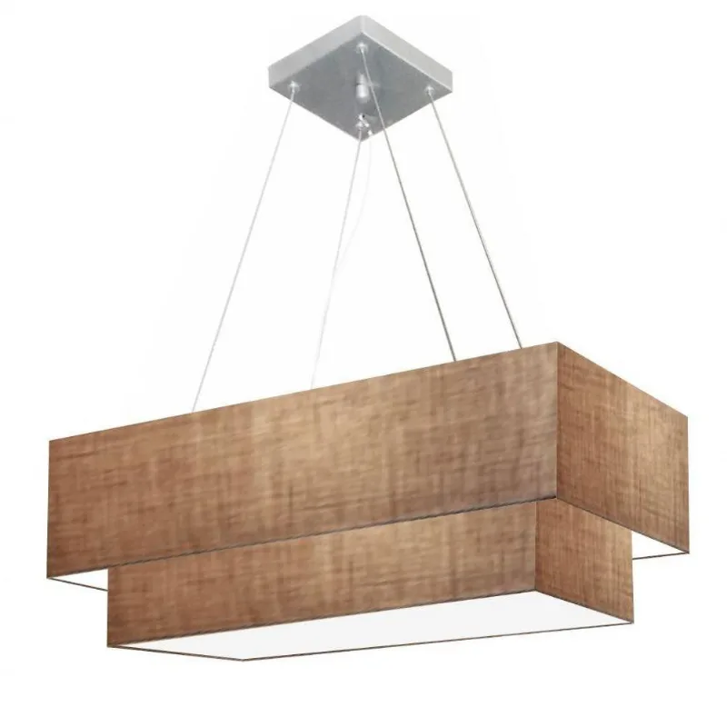 Pendente Retangular Palha Mj-4322 - Vivare Brasil Iluminação
