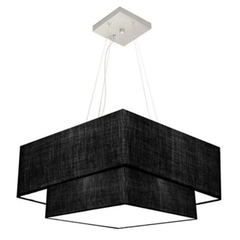 Pendente Quadrado Preto Mj-4345 - Vivare Brasil Iluminação