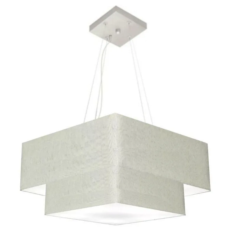 Pendente Quadrado Rustico Cinza Mj-4347 - Vivare Brasil Iluminação