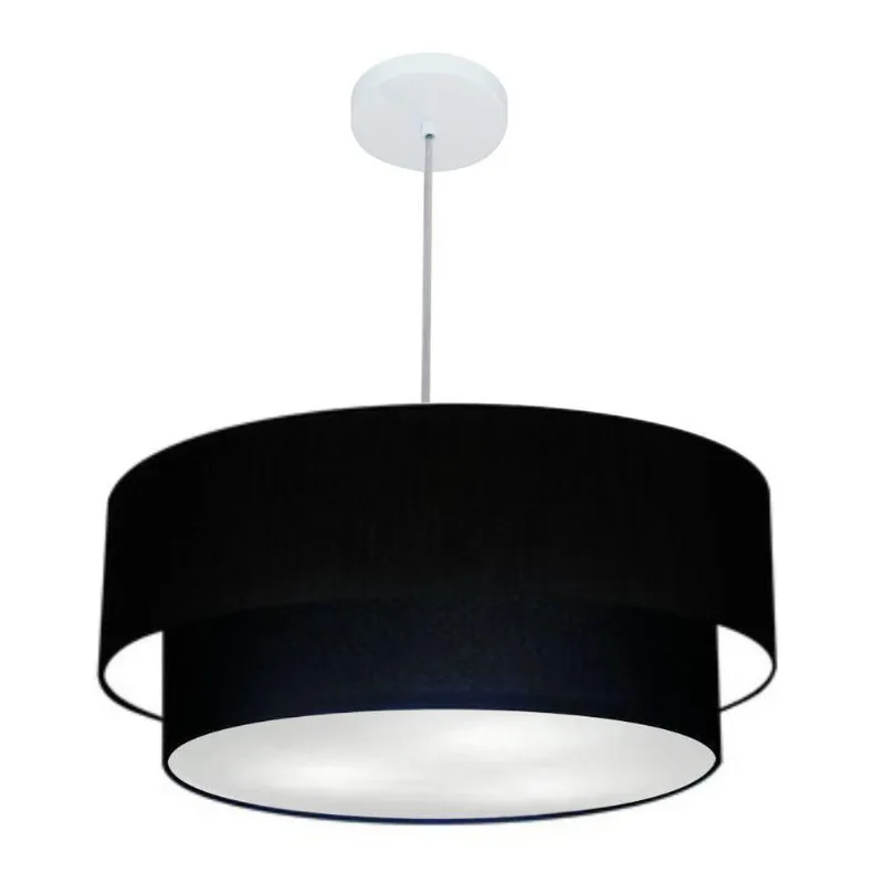 Pendente Cilíndrico Preto Mj-4356