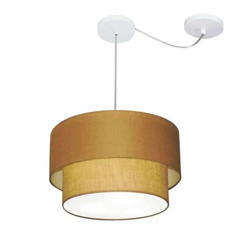 Pendente Cilíndrico Com Desvio Palha Mj-4359