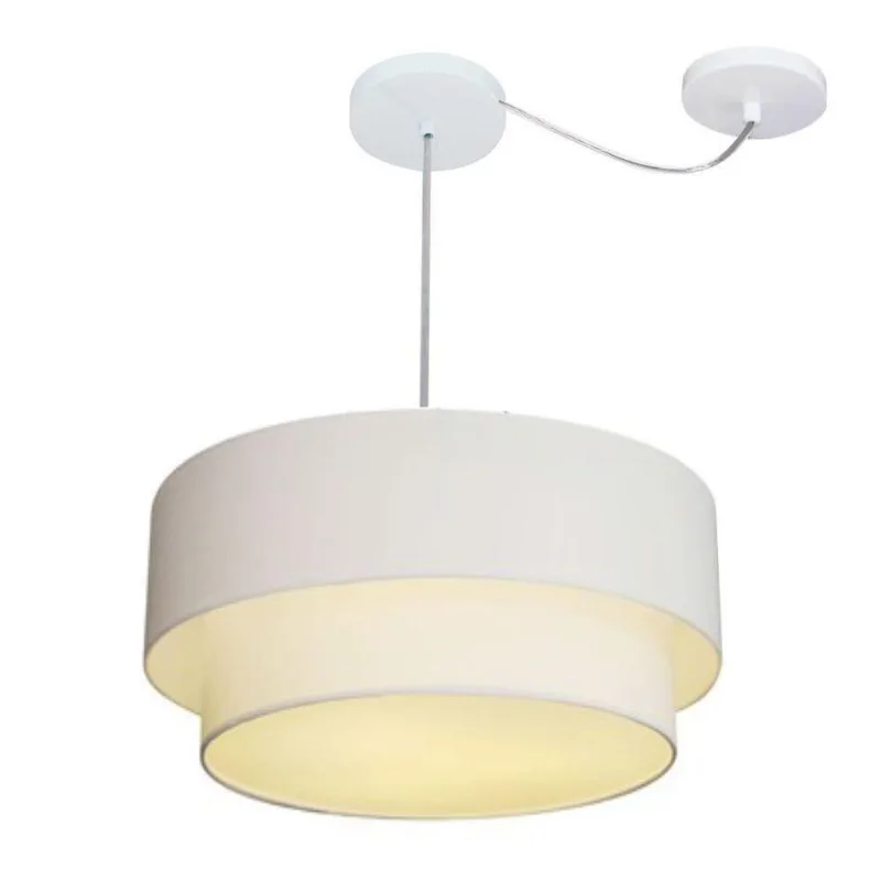 Pendente Cilíndrico Com Desvio Branco Mj-4360