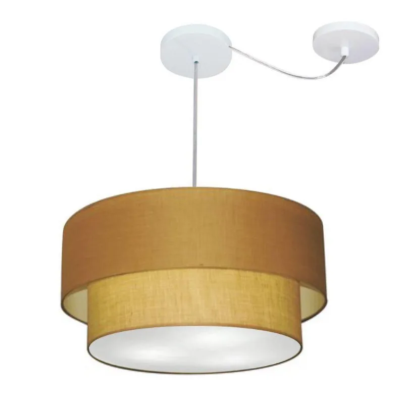 Pendente Cilíndrico Com Desvio Palha Mj-4365