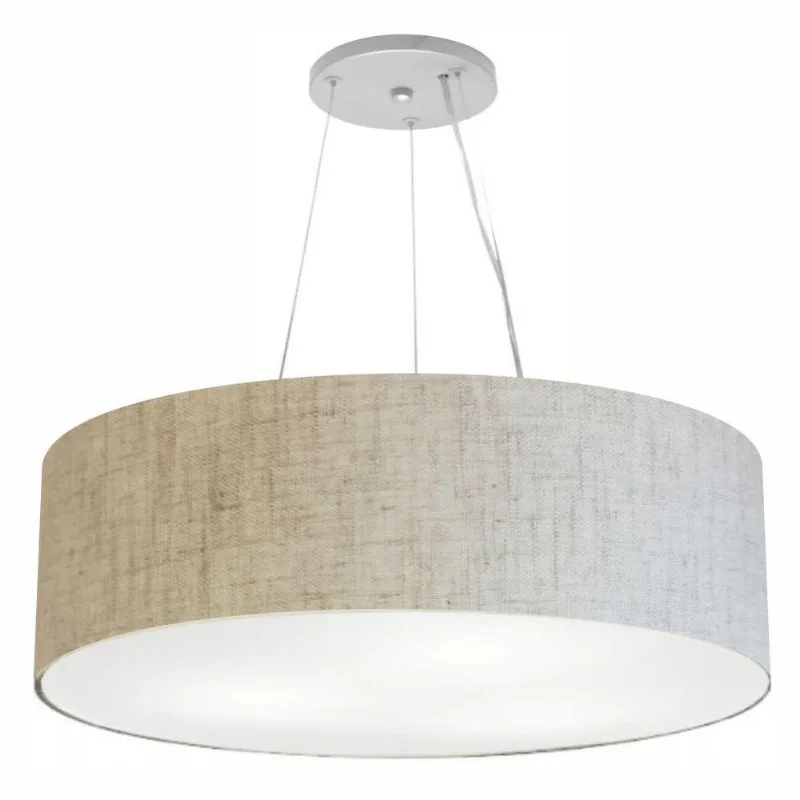 Pendente Cilíndrico Rustico Bege Mj-4381