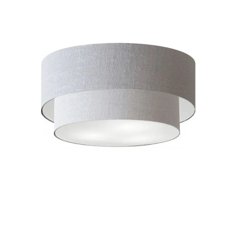 Plafon Para Sala Cilíndrico SL-3062 Cúpula Cor Rustico Cinza Branco