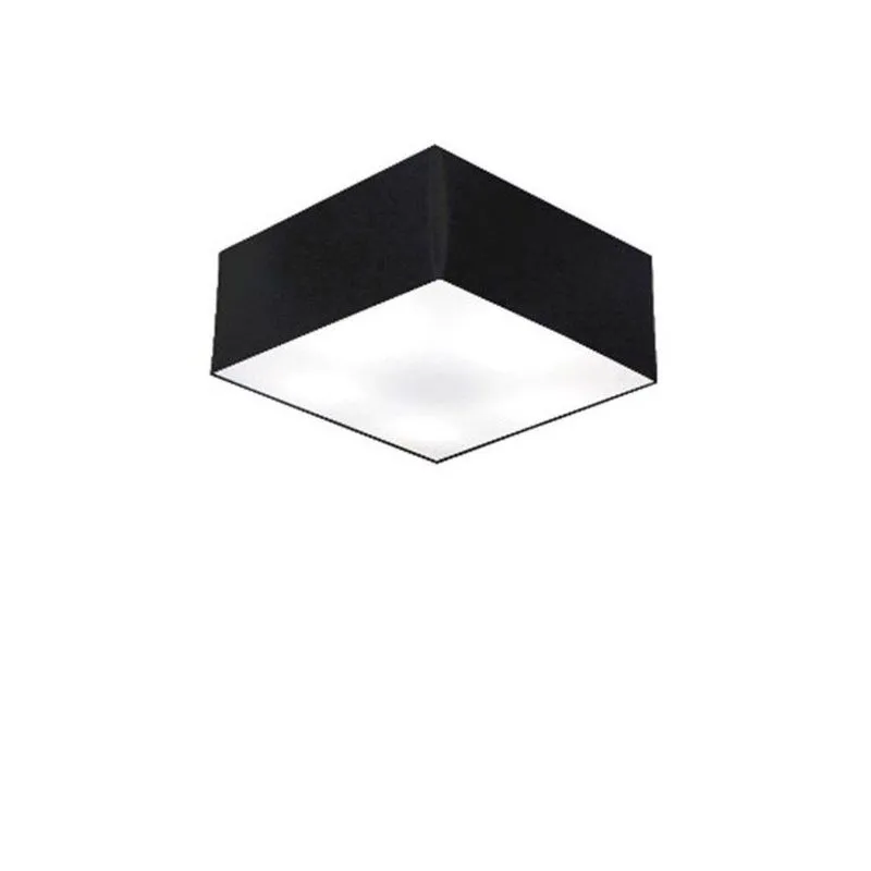 Plafon De Sobrepor Quadrado Sp-3000 Cúpula Cor Preto