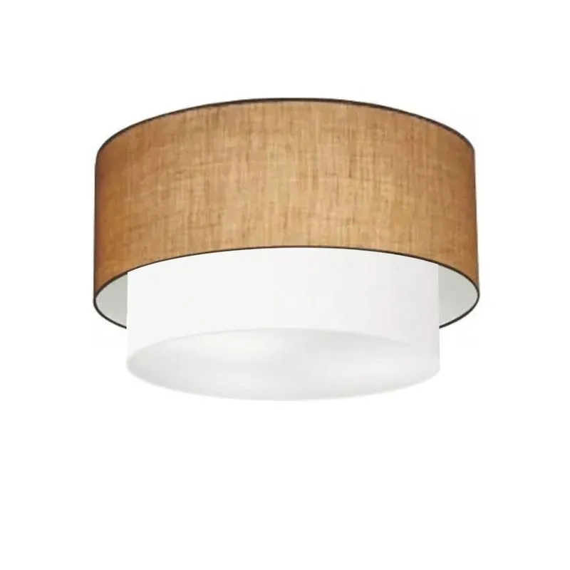 Plafon Para Banheiro Cilíndrico Sb-3045 Cúpula Cor Palha Branco