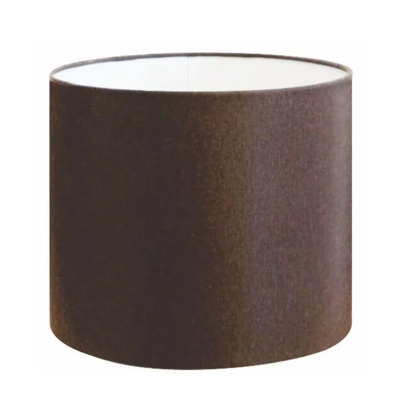 Cúpula Para Abajur CP-4999 Cilíndrica Em Algodão Cru 50x45cm Café Vivare Brasil Iluminação