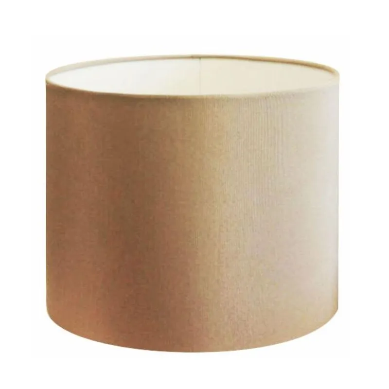 Cúpula Para Abajur CP-4999 Tecido Cilíndrica 50cm X 45cm Algodão Cru Palha Bege Vivare Brasil