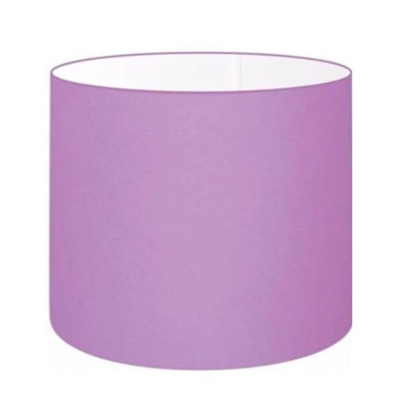 Cúpula Para Abajur CP-4999 Em Tecido Cilíndrica 50x45cm Algodão Cru Lilás Vivare Brasil Iluminação