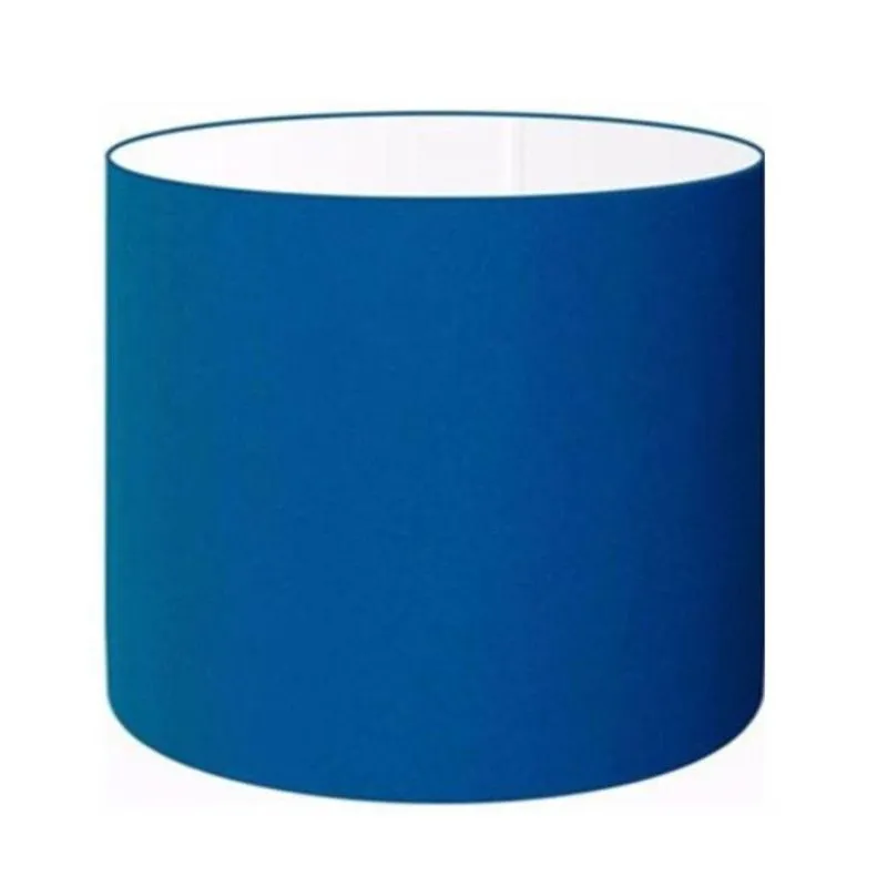 Cúpula Para Abajur CP-4999 Algodão Cru Cilíndrica Azul-Marinho Vivare Brasil Iluminação