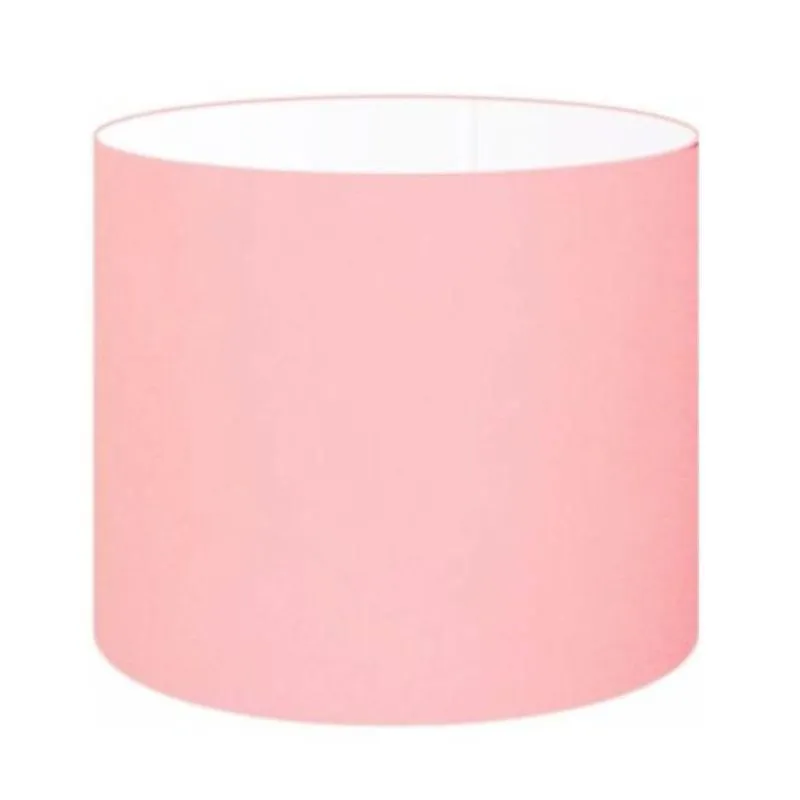Cúpula Para Abajur CP-4999 Em Tecido Algodão Cru Soquete Europeu 4,2cm Rosa-bebê Vivare Brasil