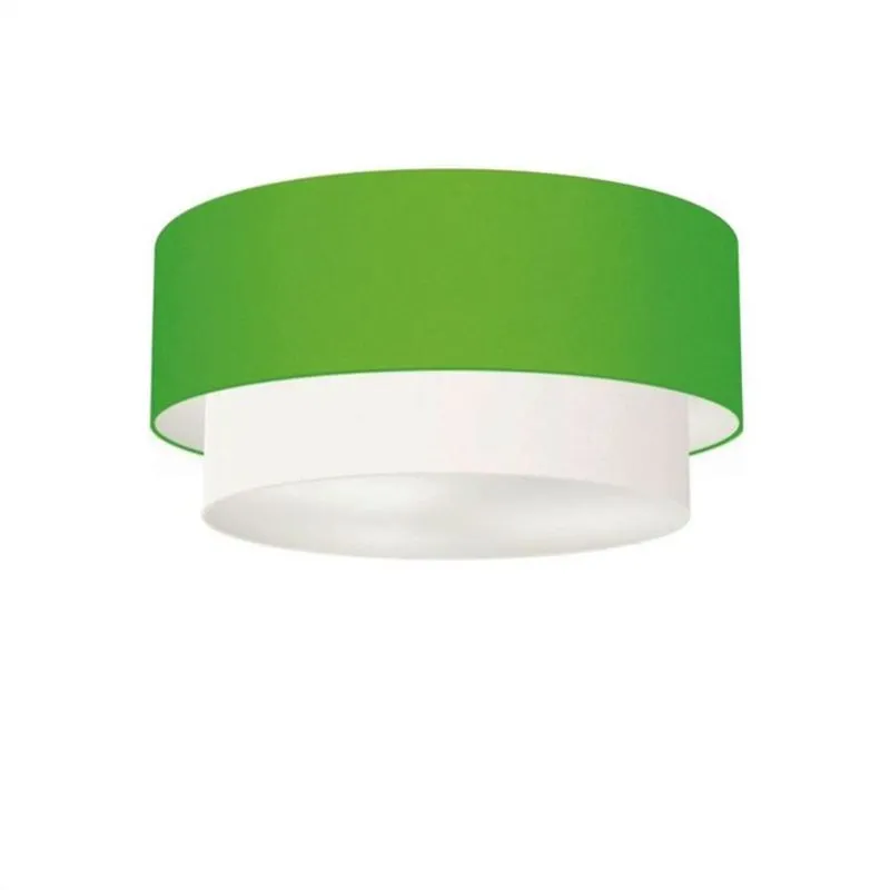 Plafon Para Corredor Cilíndrico Sc-3017 Cúpula Cor Verde Limão Branco