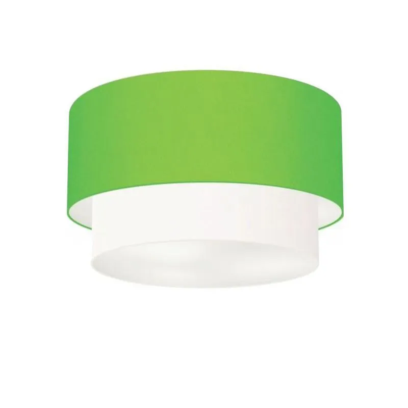 Plafon Para Corredor Cilíndrico Sc-3045 Cúpula Cor Verde Limão Branco