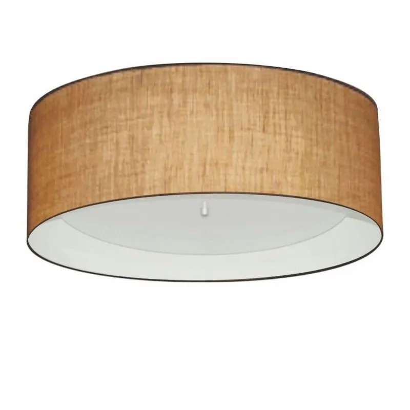 Plafon Para Dormitório Cilíndrico Sd-3008 Cúpula Cor Palha Branco