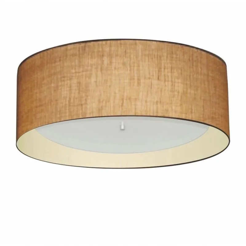 Plafon Para Dormitório Cilíndrico Sd-3008 Cúpula Cor Palha Bege