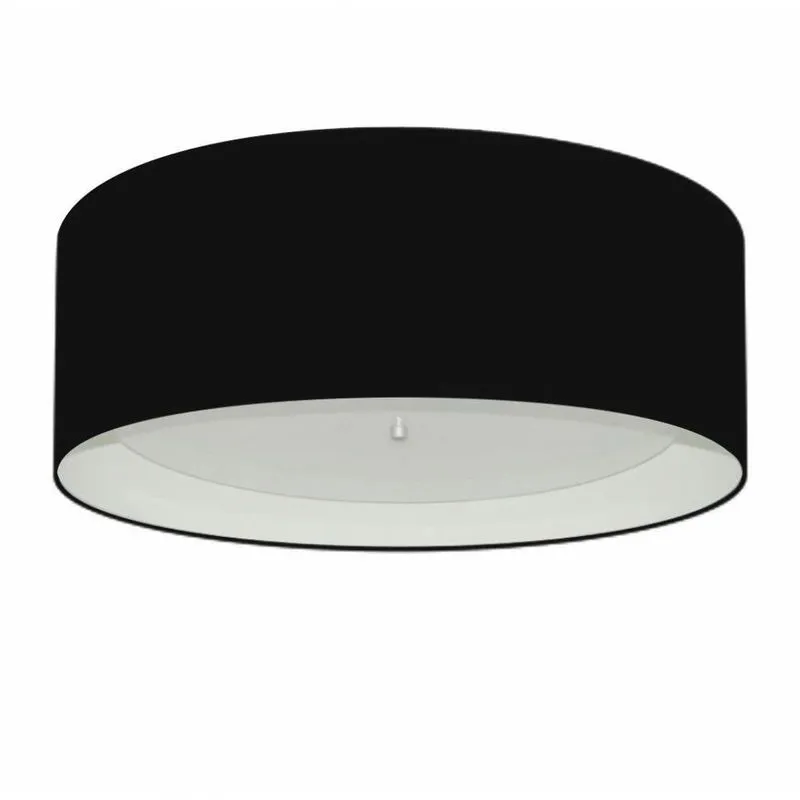 Plafon Para Dormitório Cilíndrico Sd-3008 Cúpula Cor Preto Branco