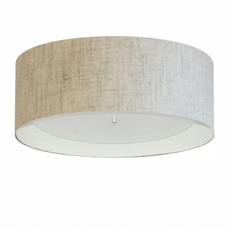 Plafon Para Dormitório Cilíndrico Sd-3008 Cúpula Cor Rústico Bege Branco