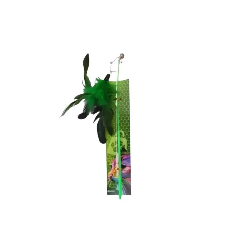 Brinquedo Chalesco Varinha Com Penas 28,5cm Para Gatos